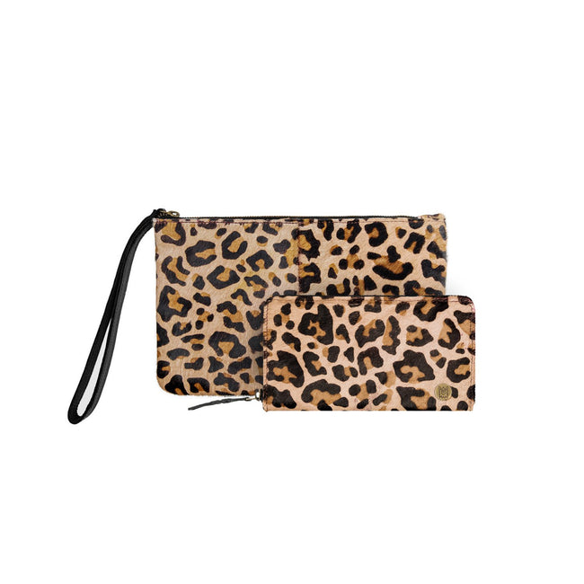 leopard print clutch purse gift set for her save